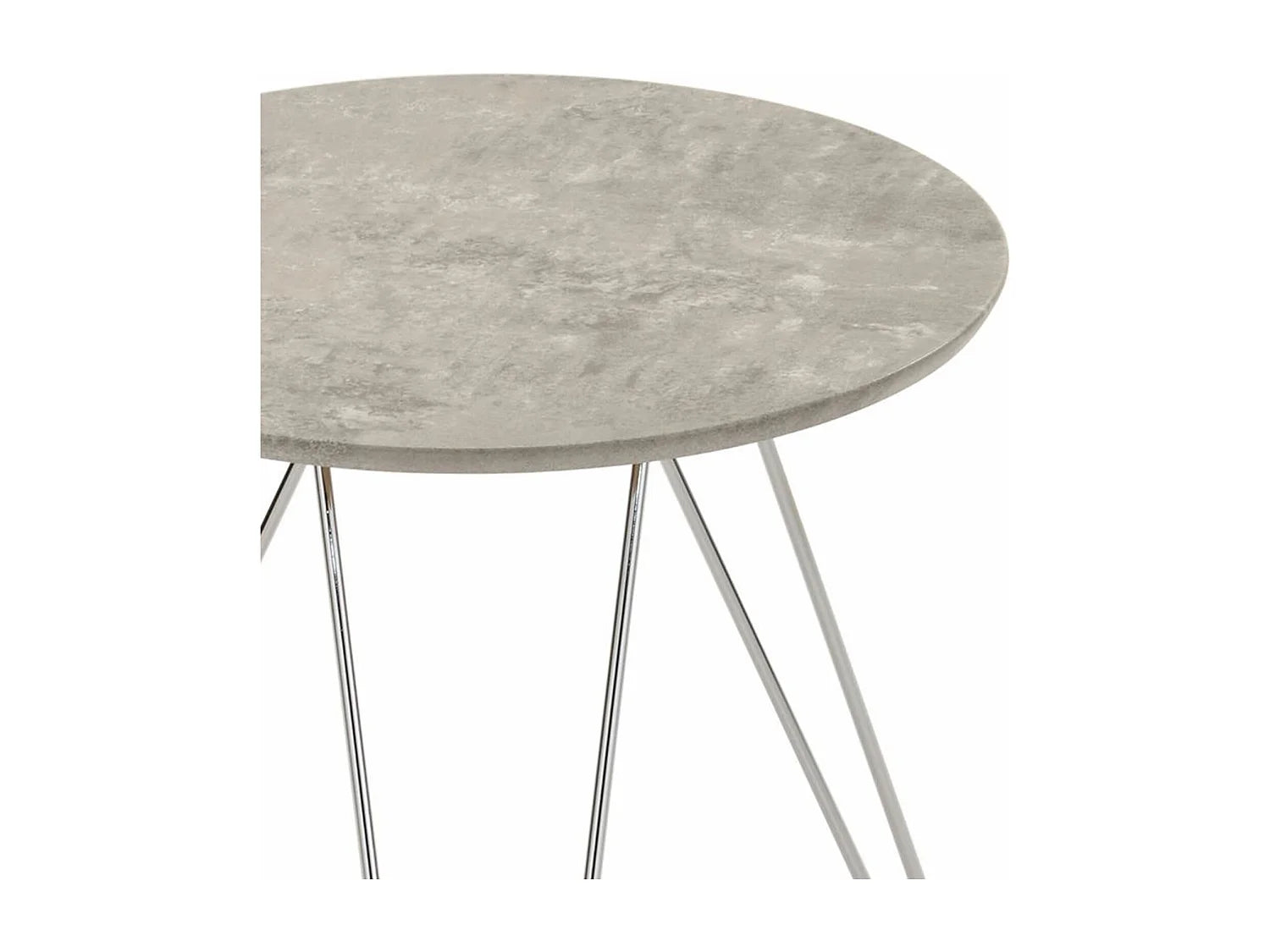 Bout de canapé rond rétro décor béton pieds épingle – BENNA