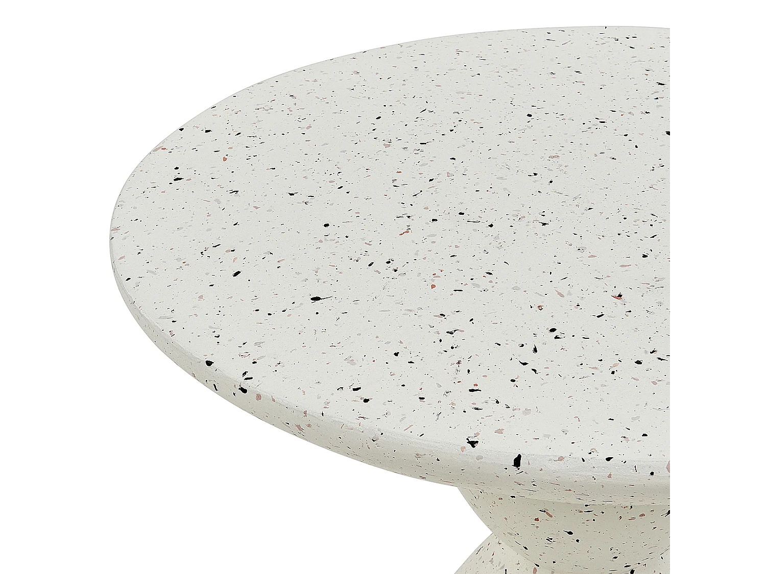 Bout de canapé blanc effet terrazzo intérieur extérieur – CAFFINA