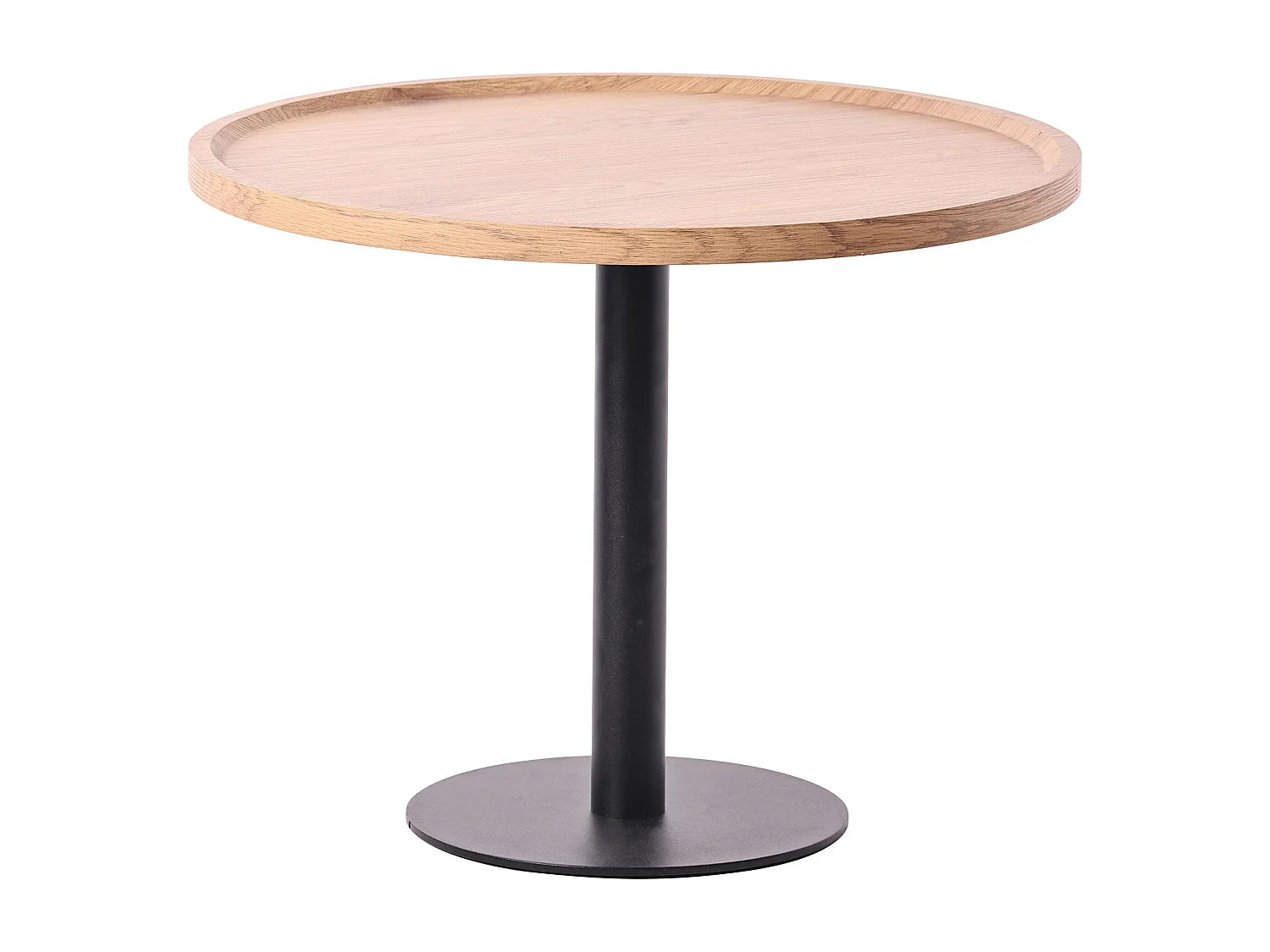 Lot de 2 bouts de canapé ronds en bois naturel – ASPENA