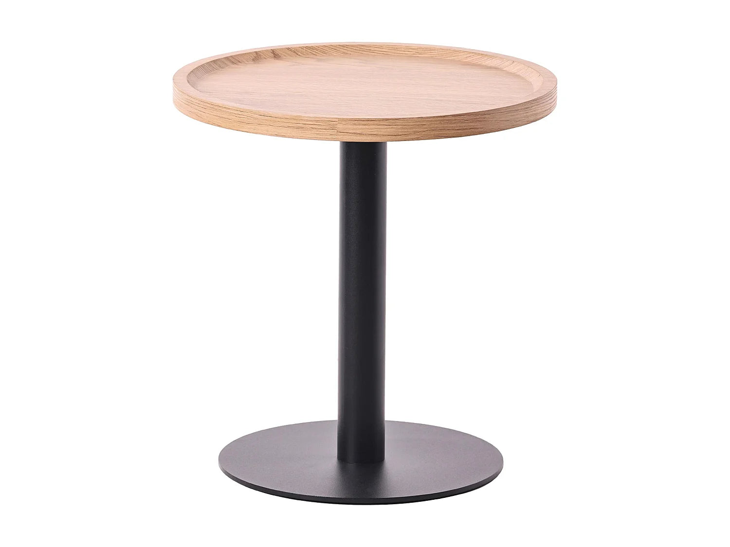 Lot de 2 bouts de canapé ronds en bois naturel – ASPENA