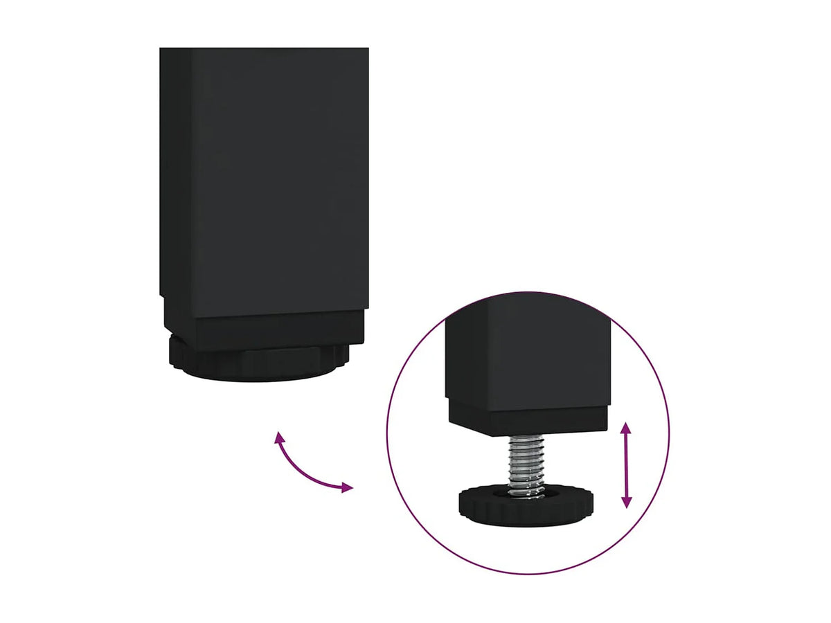 Bout de canapé chêne marron cadre acier – MARRONE