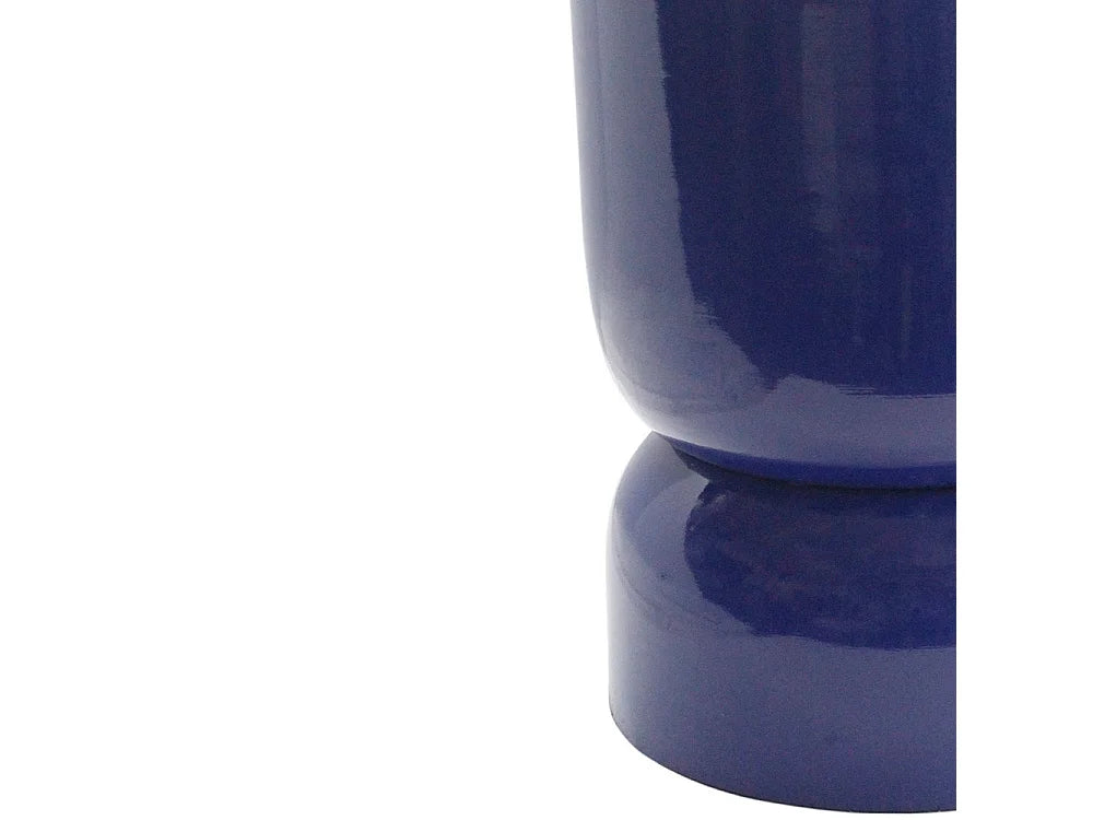 Bout de canapé rond en métal indigo – LUNA