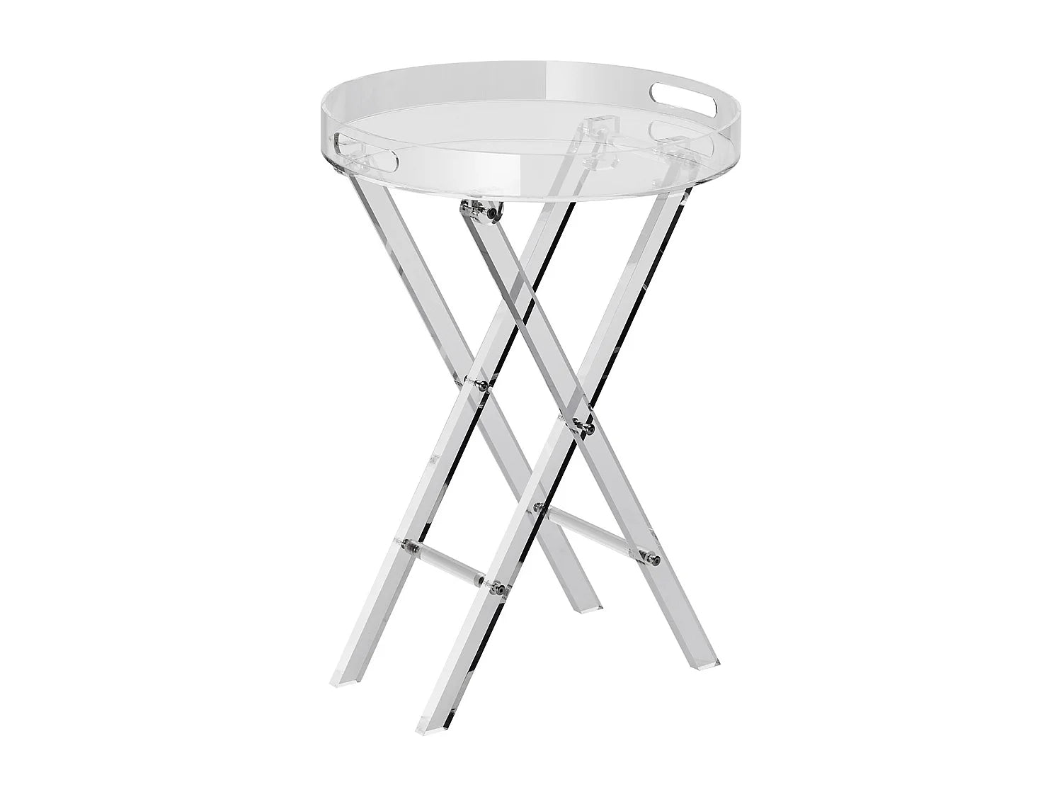 Bout de canapé pliant transparent acrylique – CLARVA