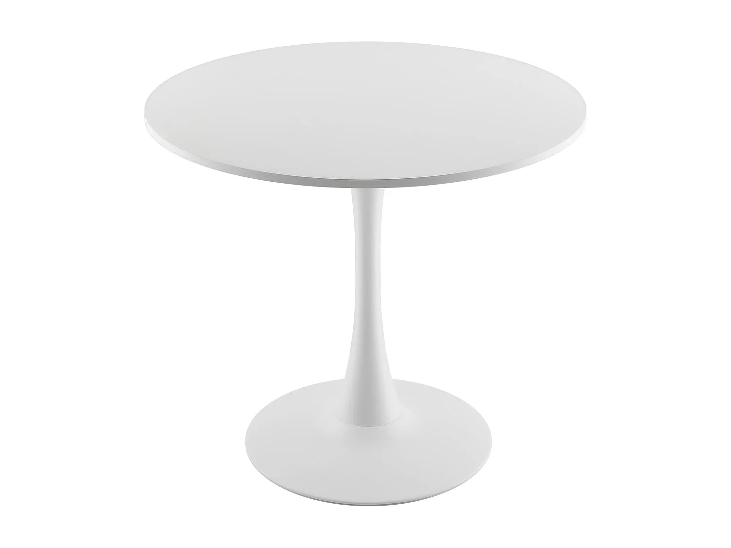 Bout de canapé rond bois et blanc – ORENZA