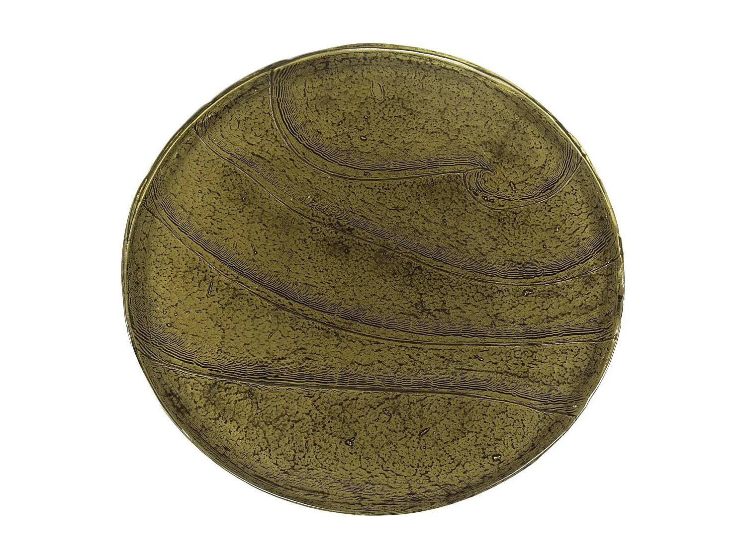 Bout de canapé en verre antique doré haut – MARINA