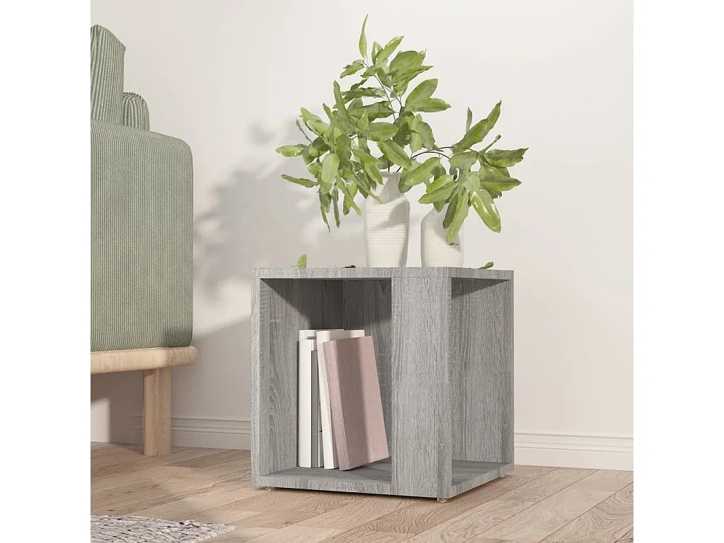 Bout de canapé cube gris avec rangement – SONARA