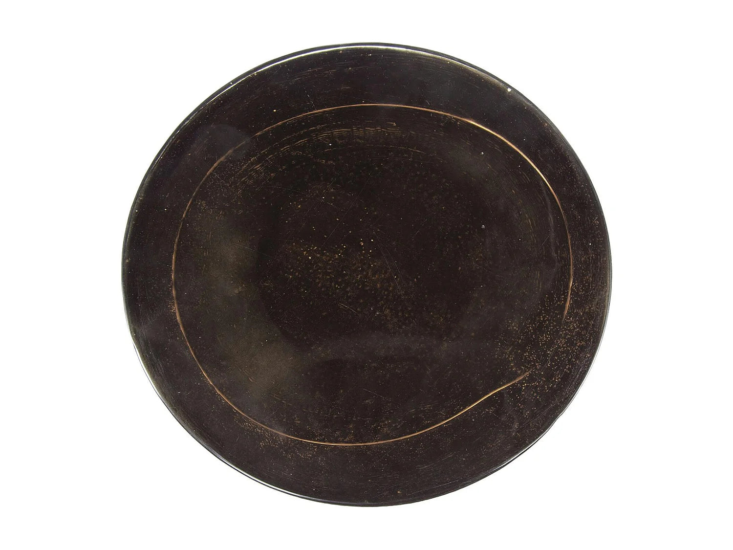 Bout de canapé en verre artisanal cuivré – LAGON