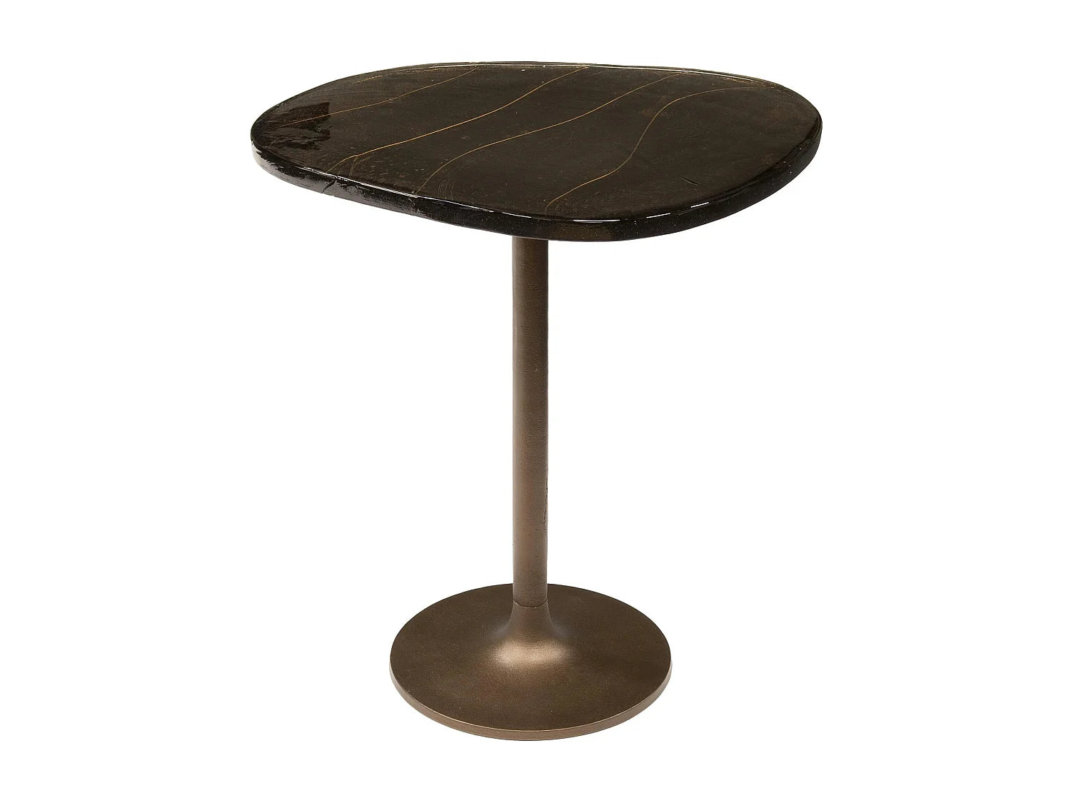 Bout de canapé en verre artisanal cuivre antique – CALDERA