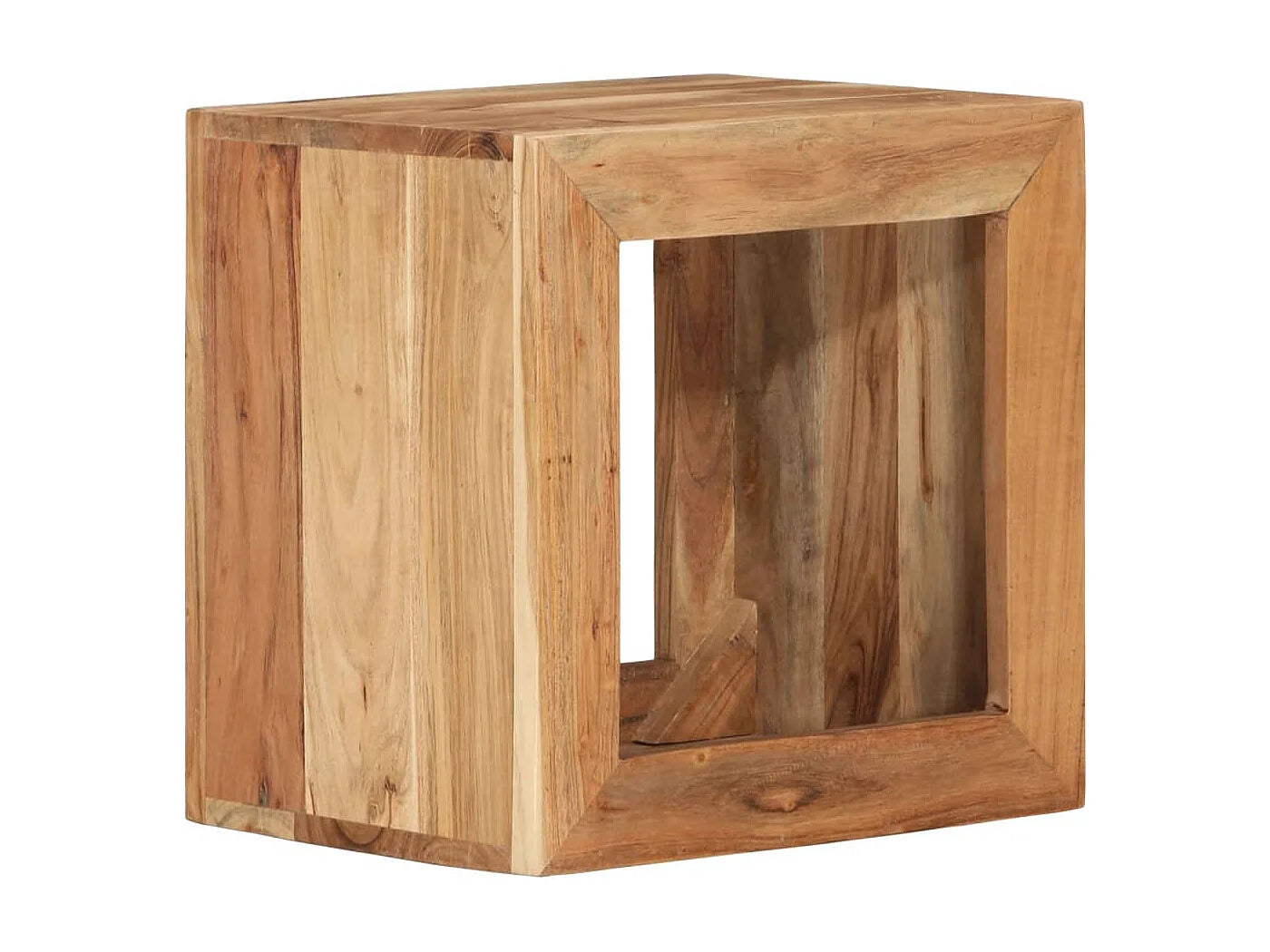 Bout de canapé tabouret en acacia massif – MOKAÏ