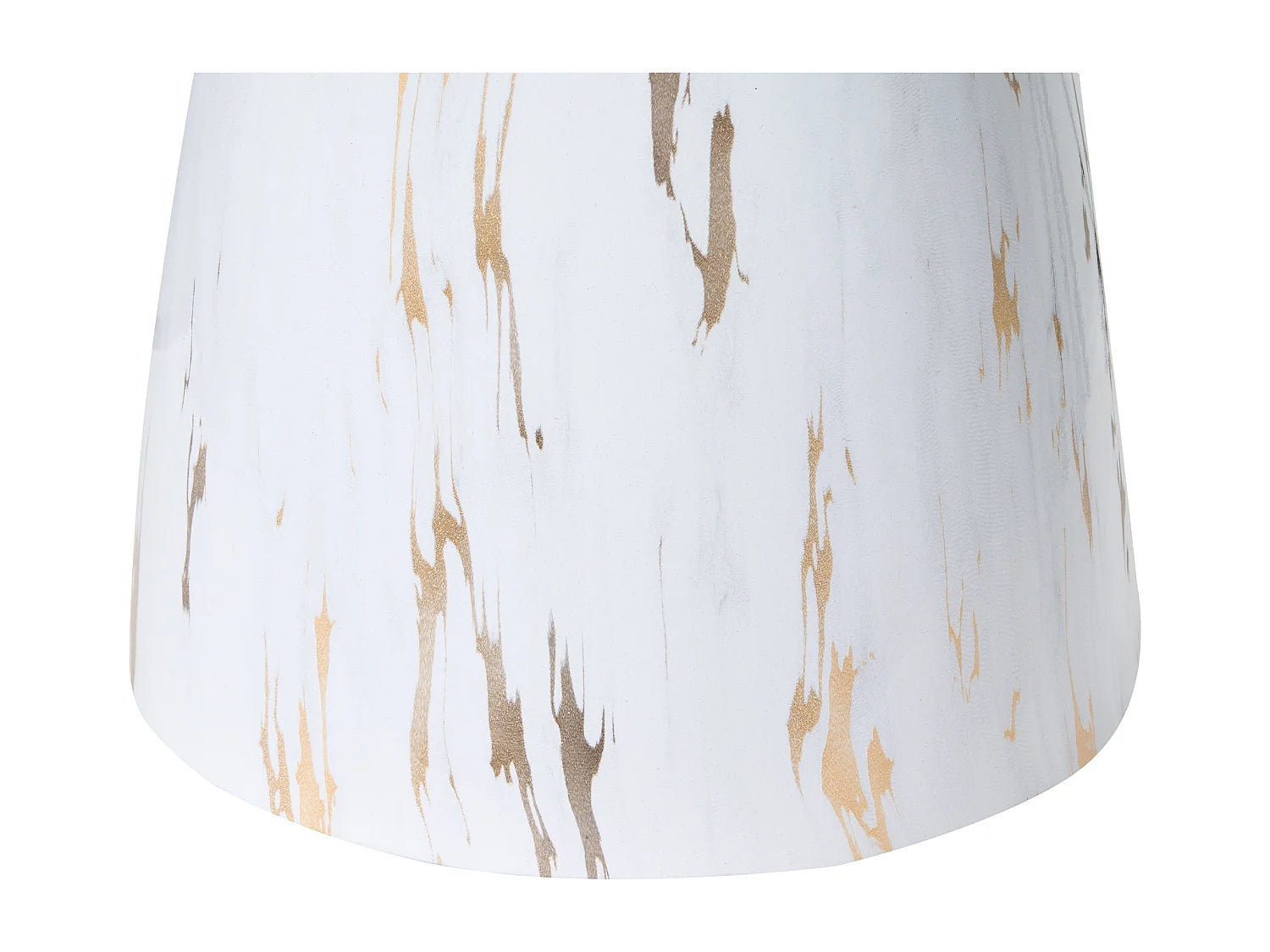 Bout de canapé rond verre et pied effet marbre blanc – WABBY