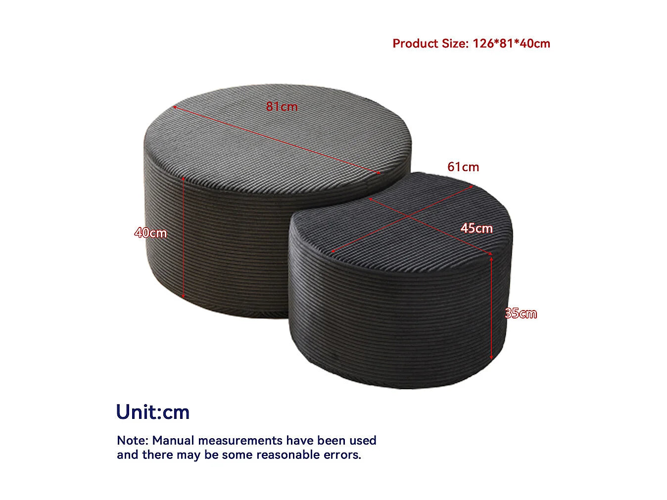 Bout de canapé pouf en mousse blanc moderne – MOELLE