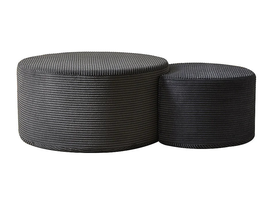 Bout de canapé pouf en mousse blanc moderne – MOELLE
