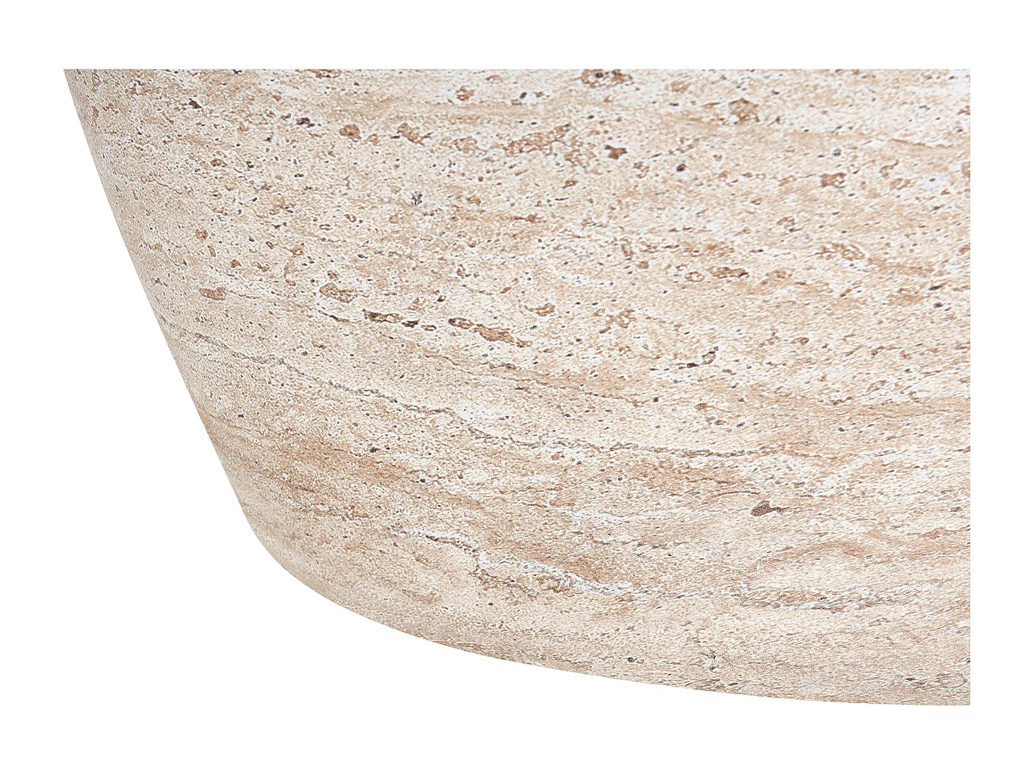 Bout de canapé effet travertin beige – TIVOLI