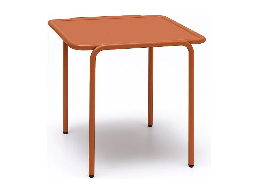 Bout de canapé carré métal terracotta – DRESSI