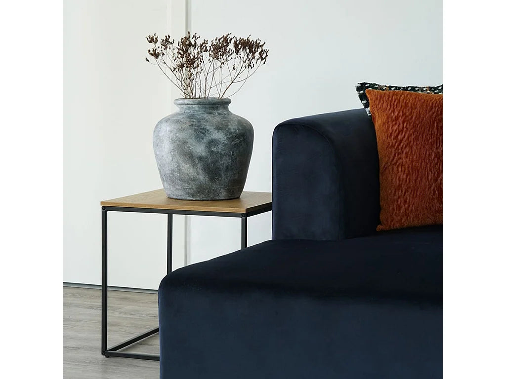 Bout de canapé chêne et noir style scandinave – AVERY