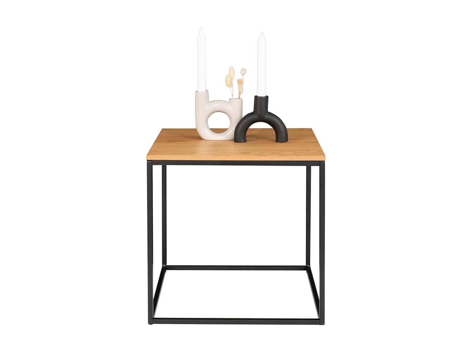 Bout de canapé chêne et noir style scandinave – AVERY