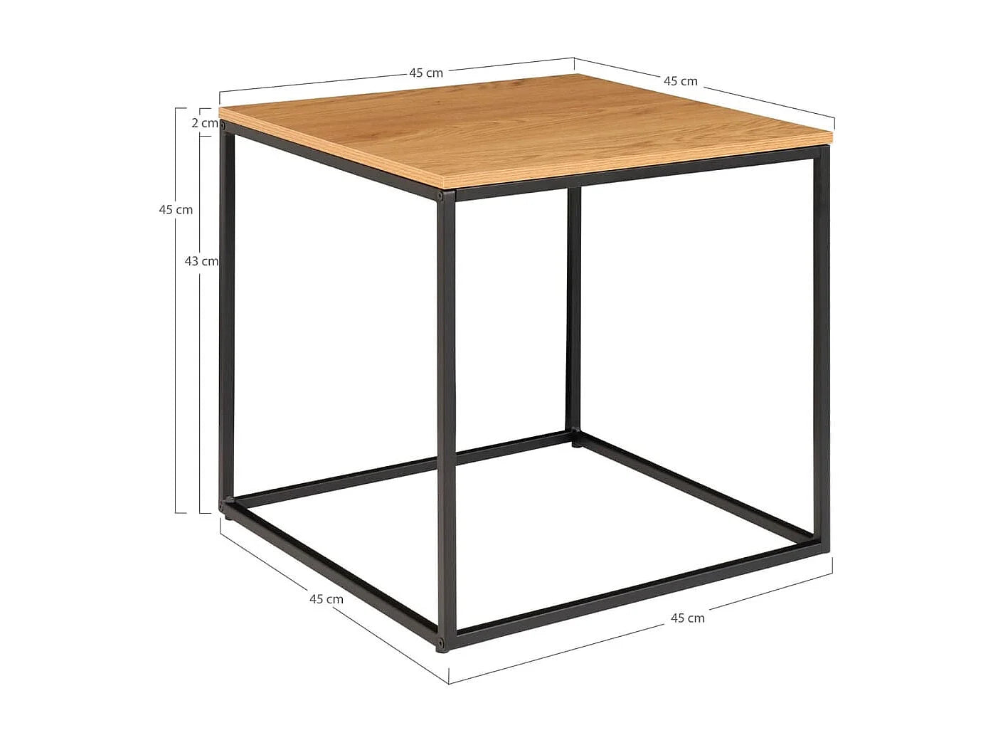 Bout de canapé chêne et noir style scandinave – AVERY
