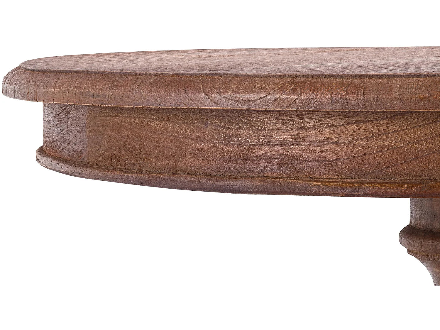 Bout de canapé rond en bois de mindi marron – WILDA