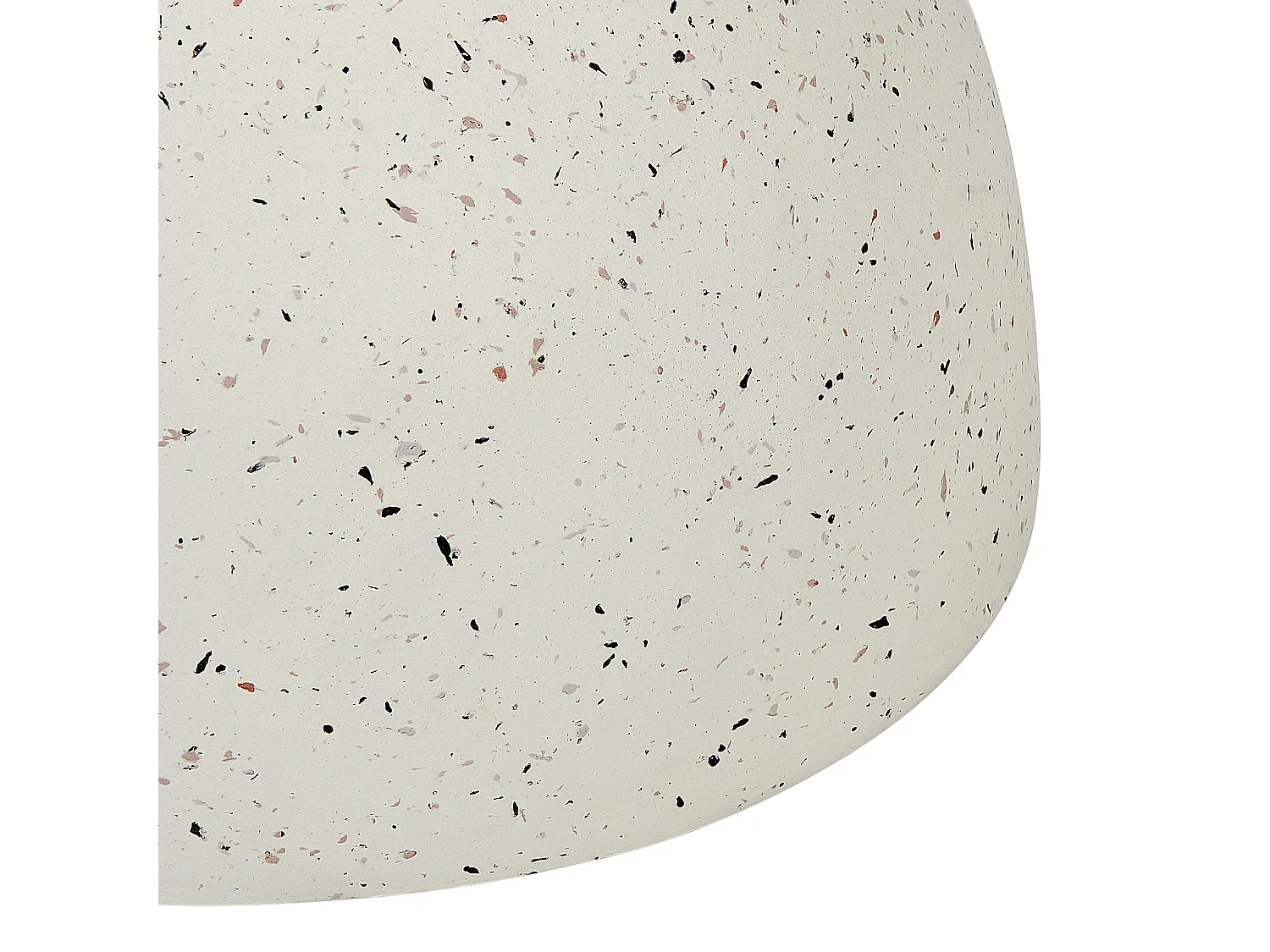 Bout de canapé effet terrazzo blanc cassé – TERRINA