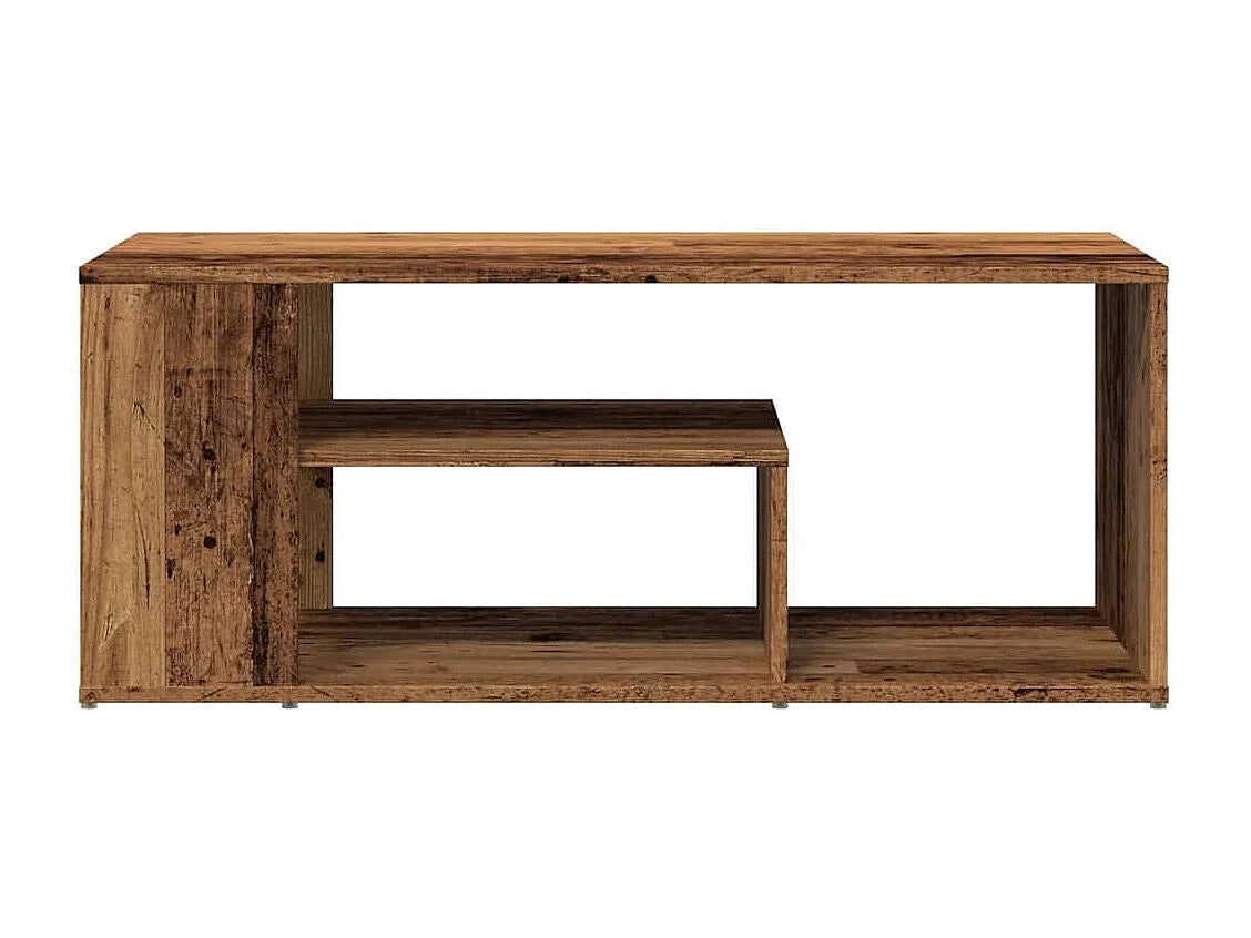 Bout de canapé bas en bois massif marron – RONDIN