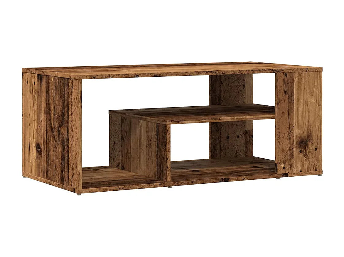 Bout de canapé bas en bois massif marron – RONDIN