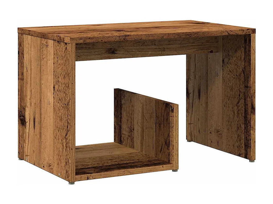 Bout de canapé en bois vieux bois marron – TRONKA