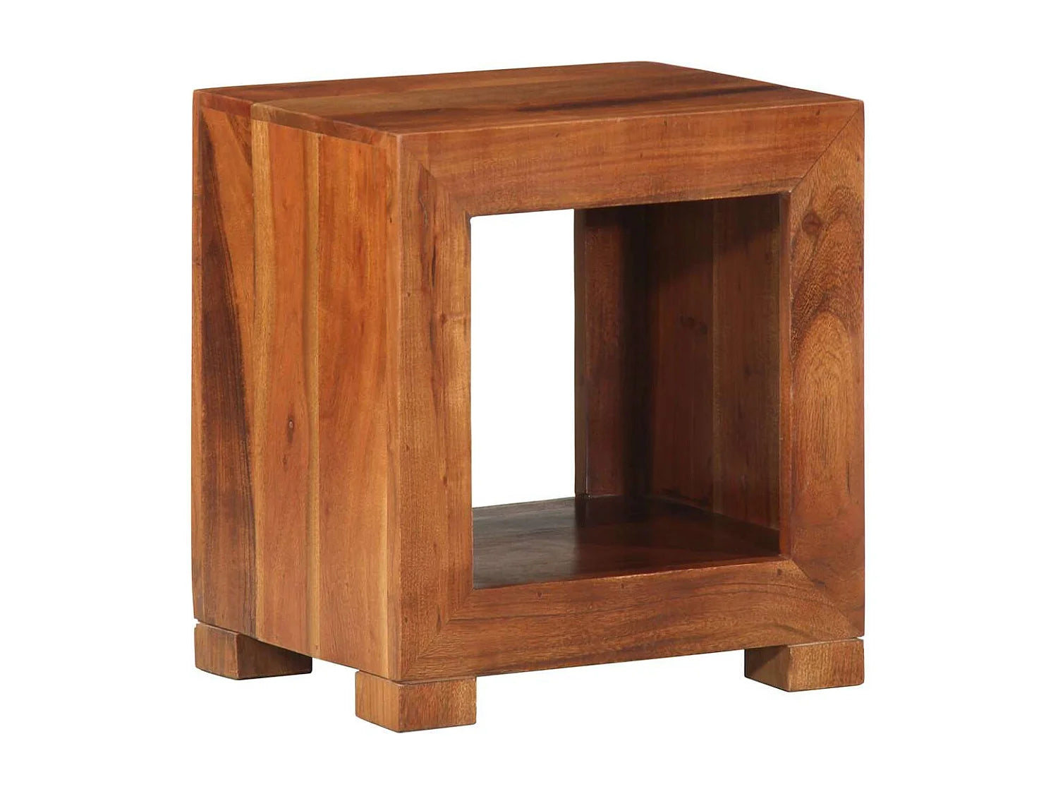 Bout de canapé en bois d'acacia massif marron – ACANTO