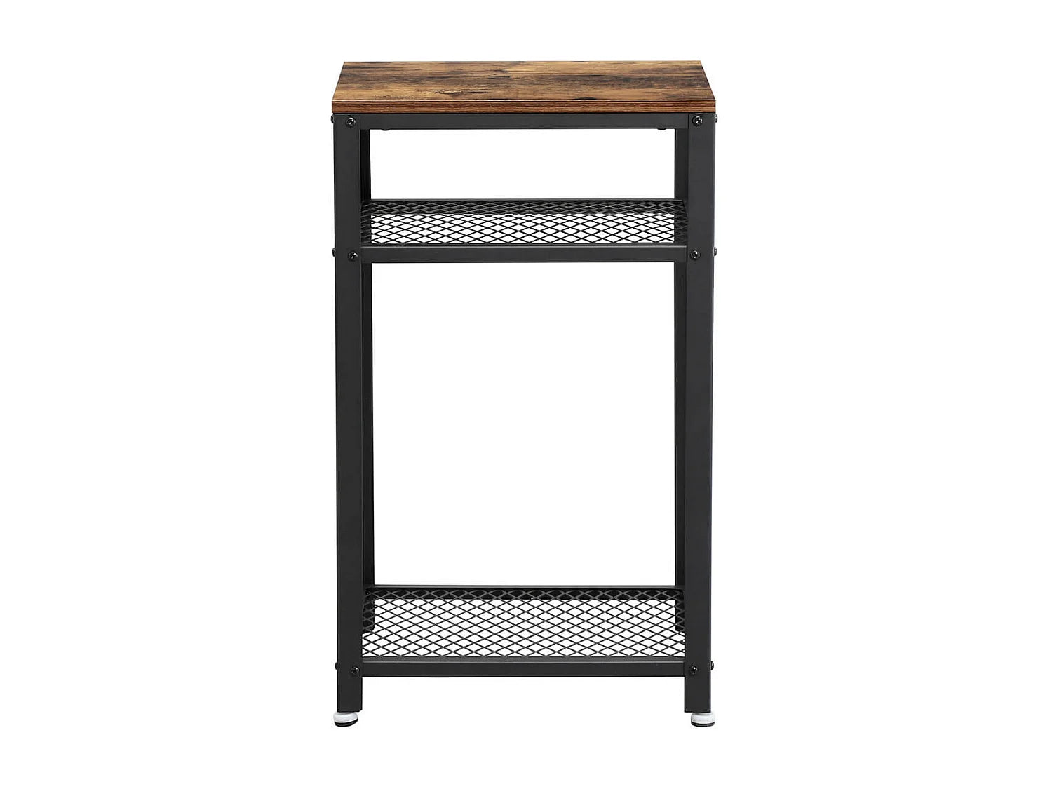 Bout de canapé vintage marron à étagères – RETRO