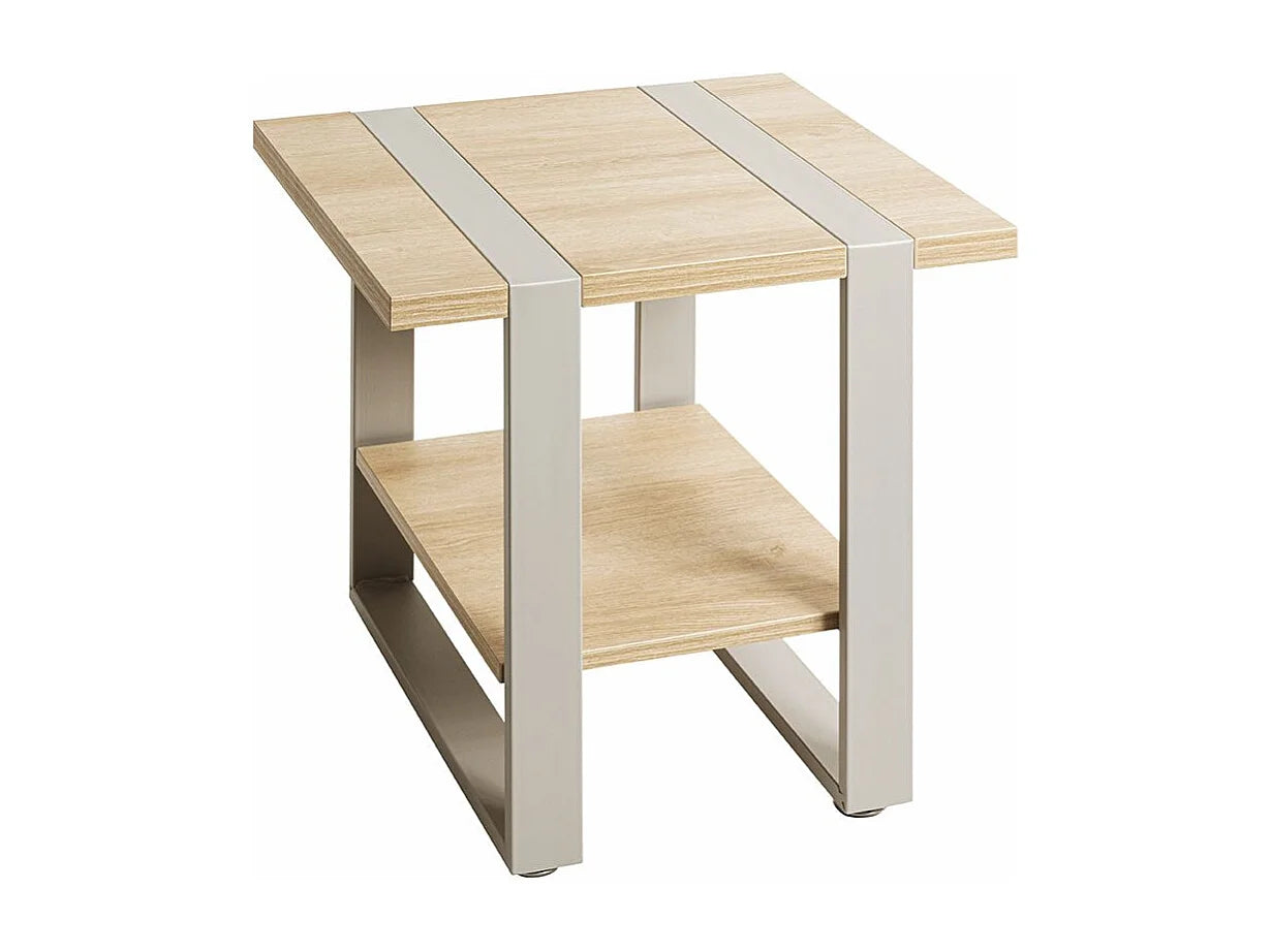 Bout de canapé étagère chêne et métal gris – SYLVAN