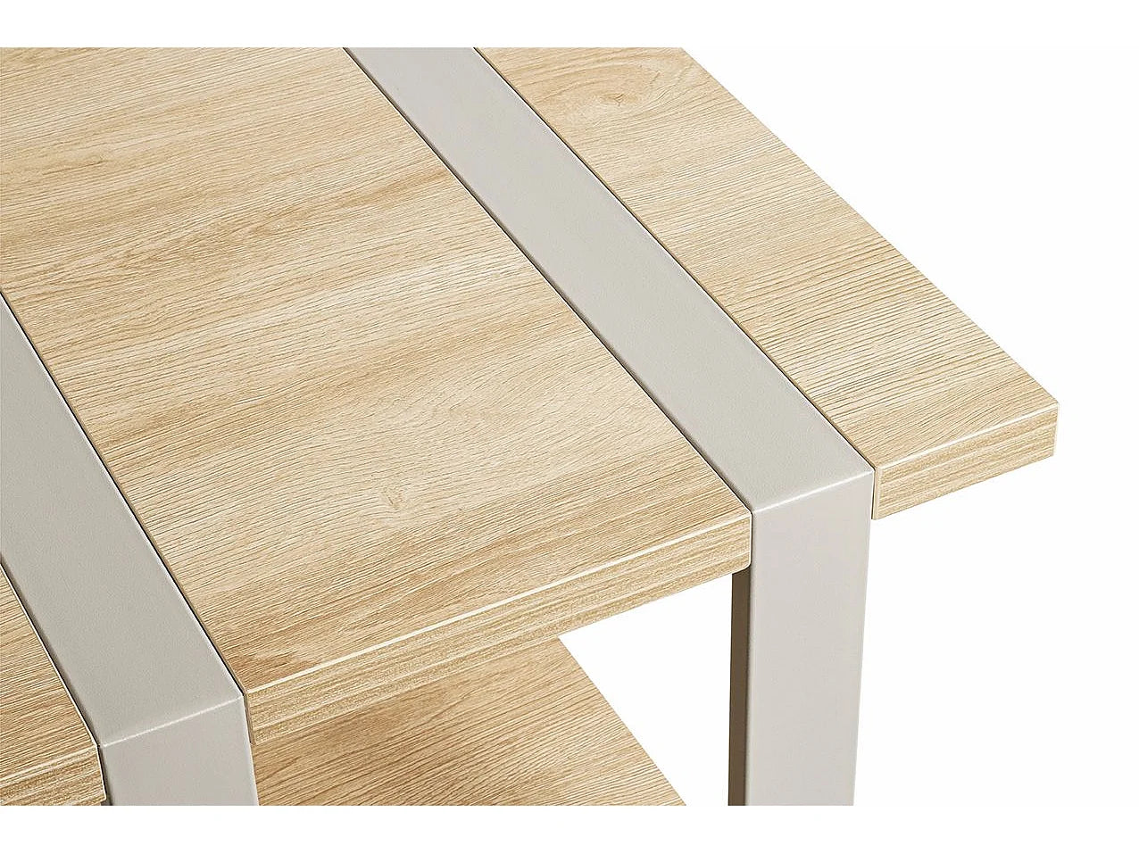 Bout de canapé étagère chêne et métal gris – SYLVAN