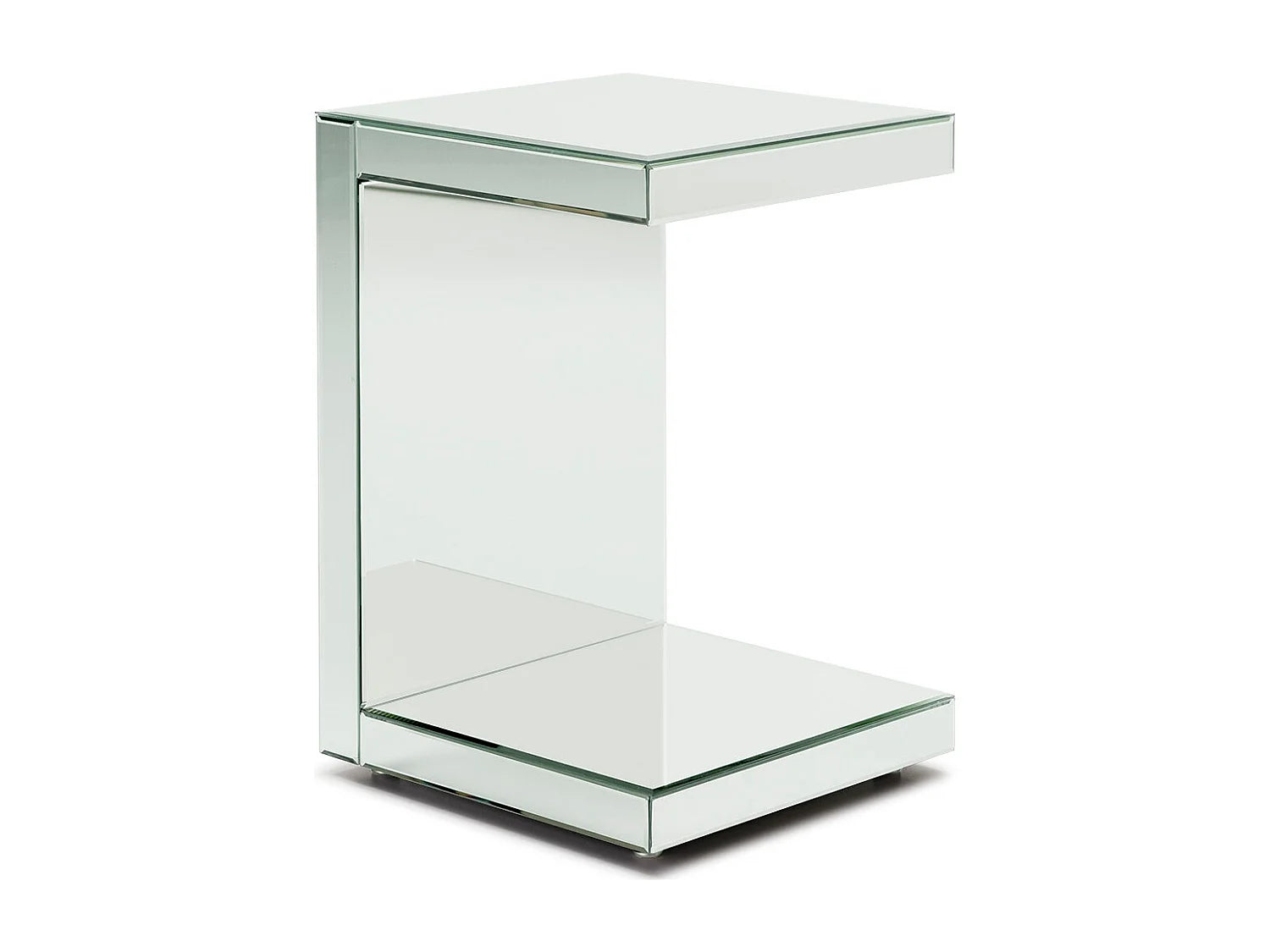 Bout de canapé effet miroir argenté – ZIKON