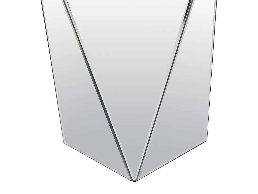 Bout de canapé haut à miroirs facettés argent – REFLEXY