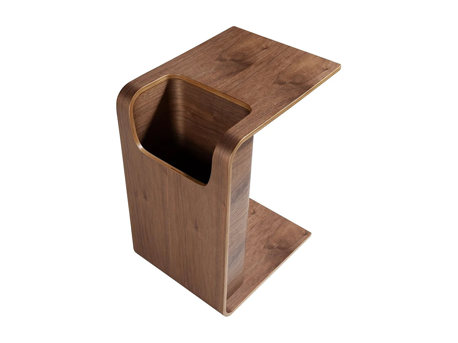 Bout de canapé rectangulaire en noyer naturel – VIENNA