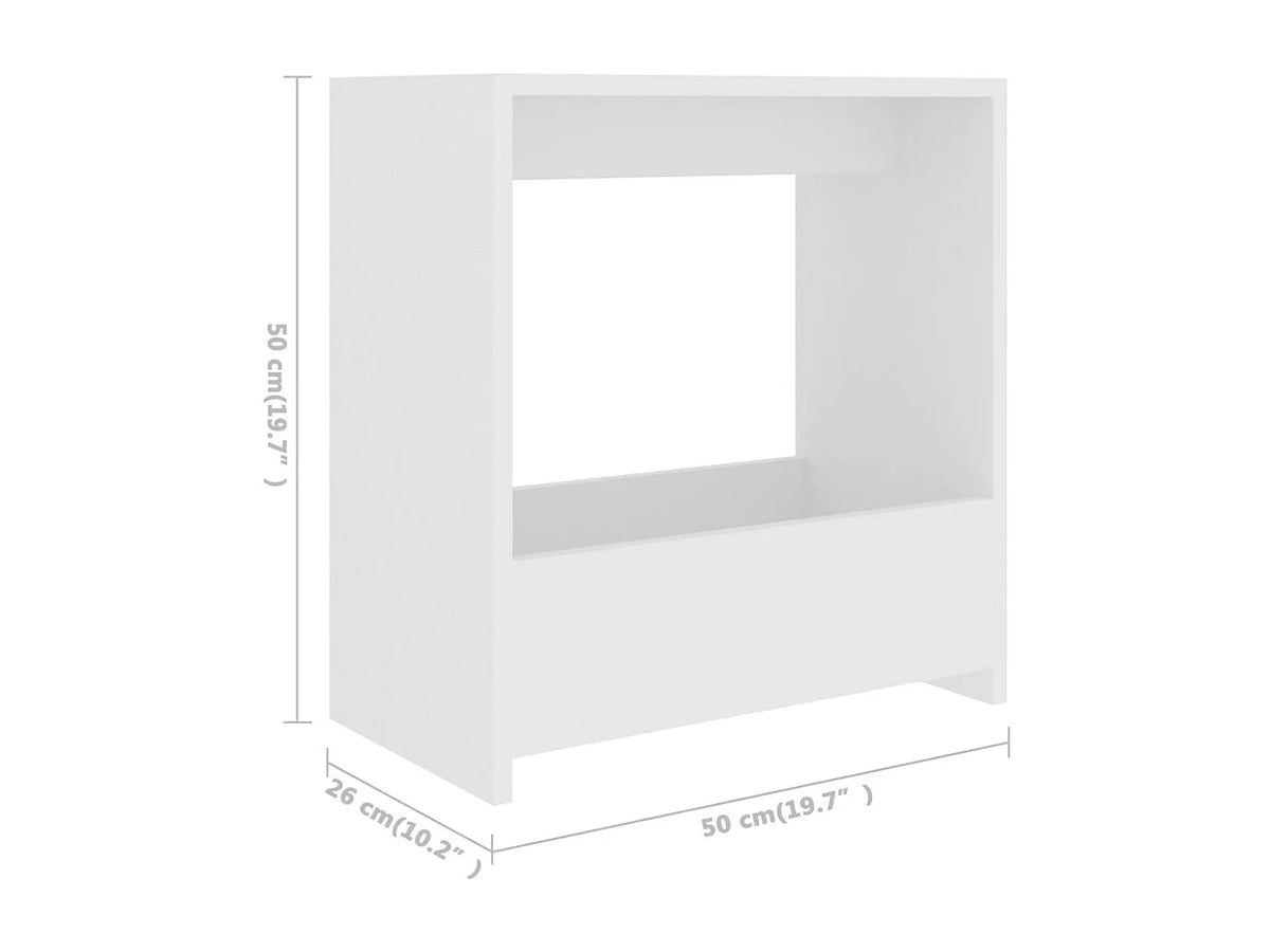 Bout de canapé blanc compact en bois – NIVEO