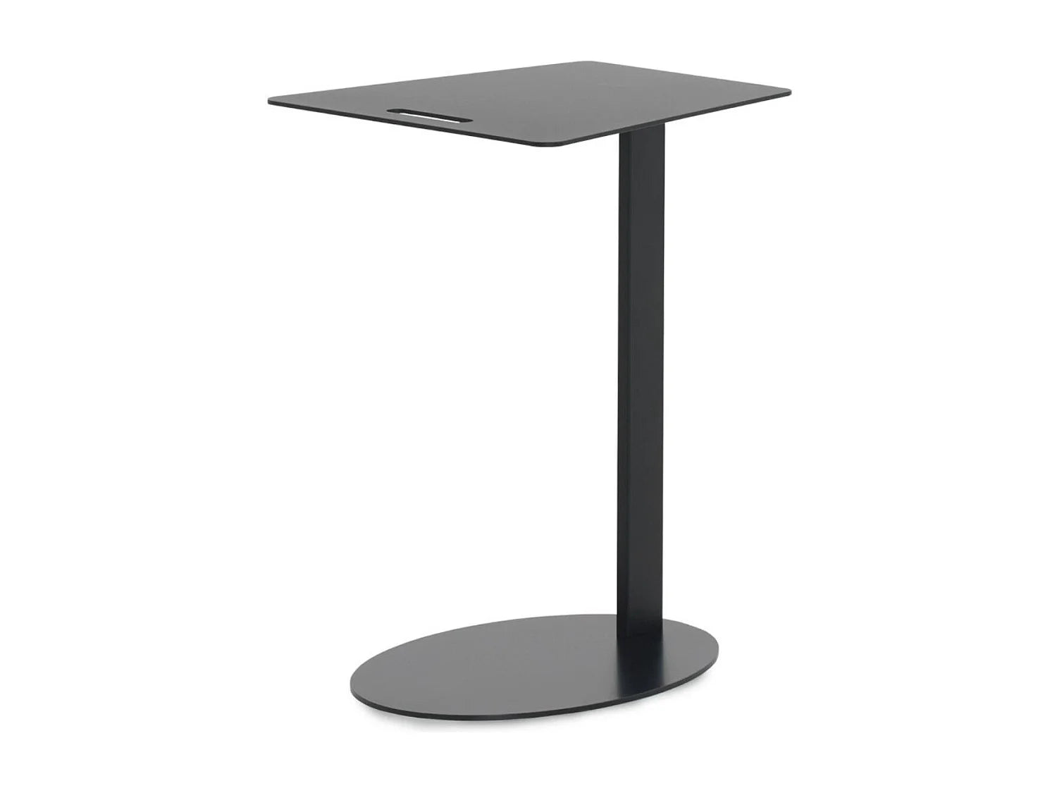 Bout de canapé carré en métal noir mat – NOCTIS