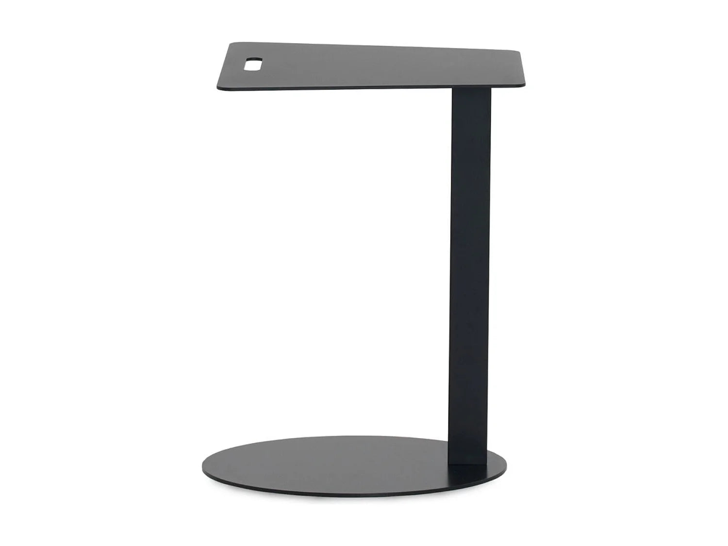 Bout de canapé carré en métal noir mat – NOCTIS
