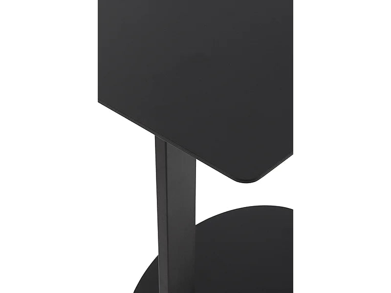 Bout de canapé carré en métal noir mat – NOCTIS