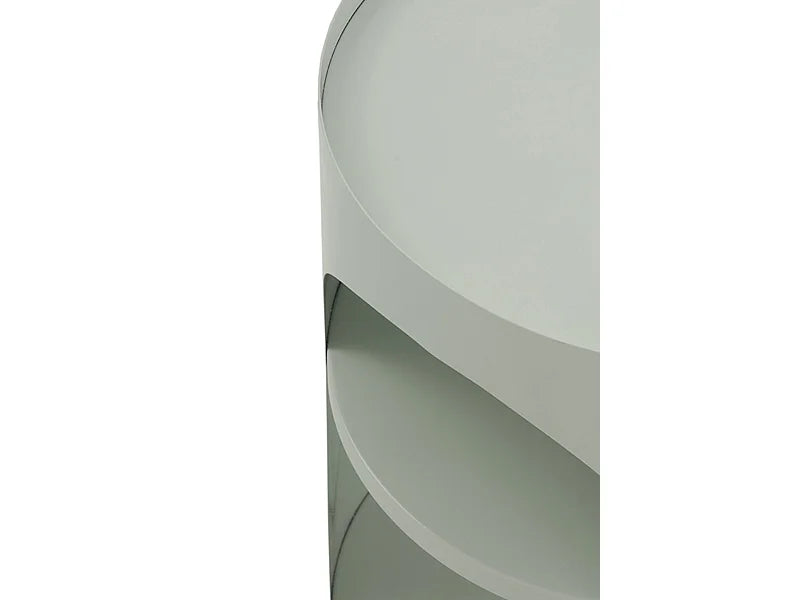 Bout de canapé cylindrique en métal blanc – COLONNE