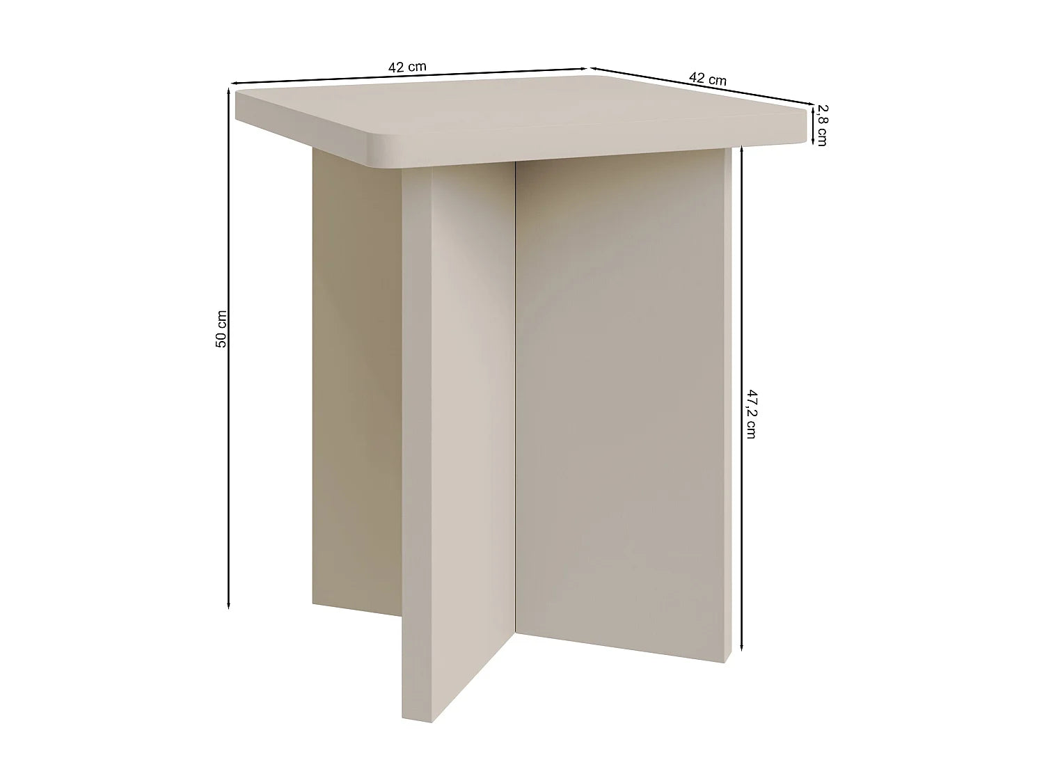 Bout de canapé carré chêne clair style japandi – SOREN