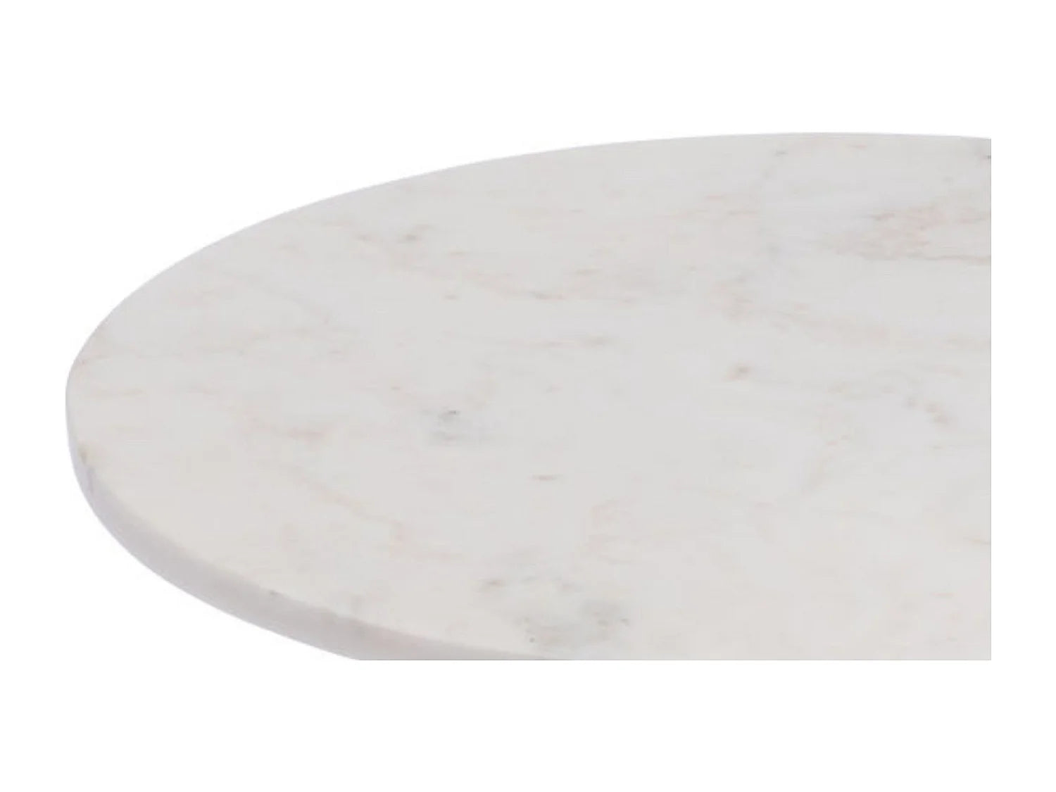 Bout de canapé tulipe en marbre blanc et métal – TULIPA