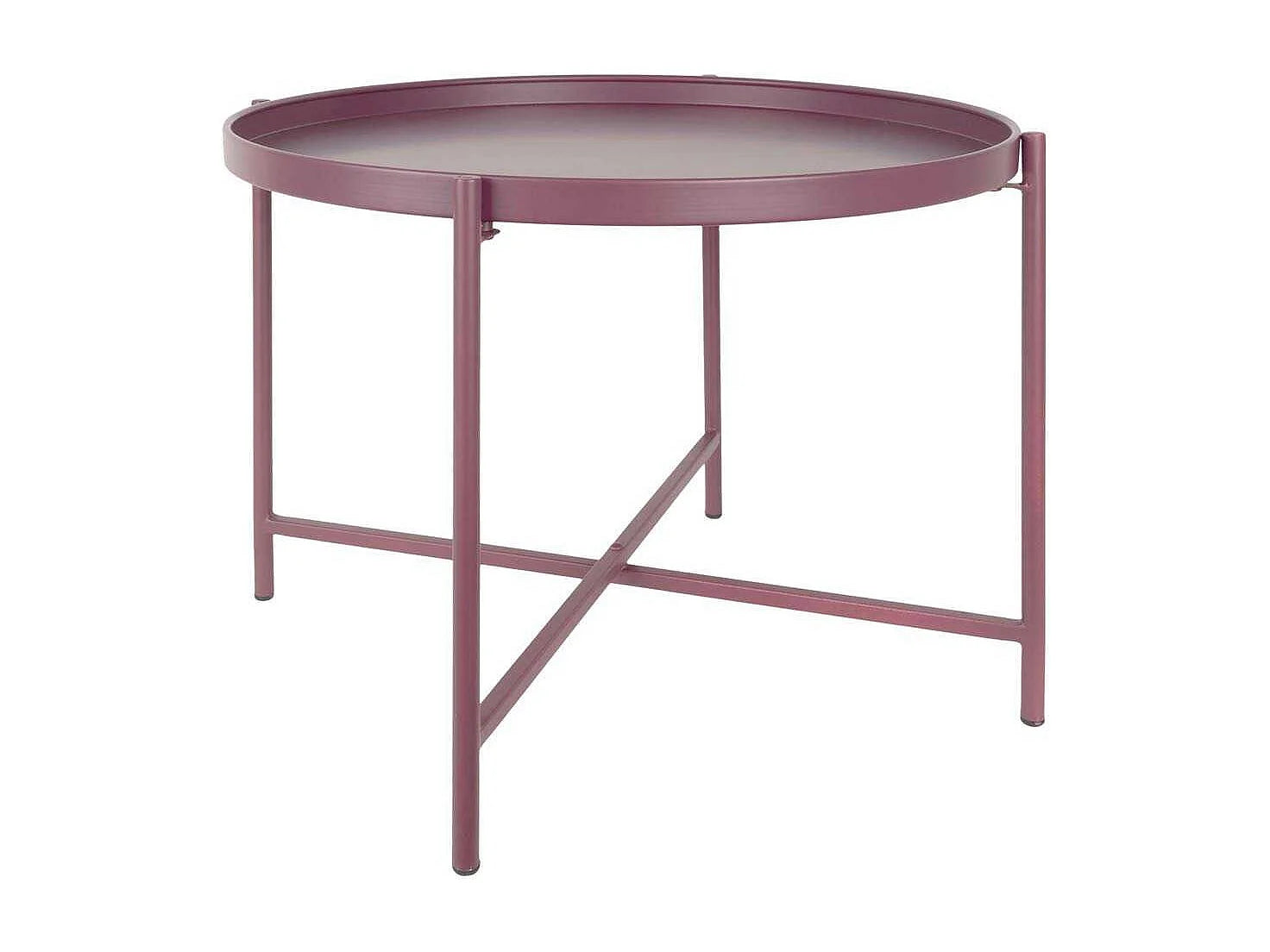 Bout de canapé rond en métal violet – MESETA