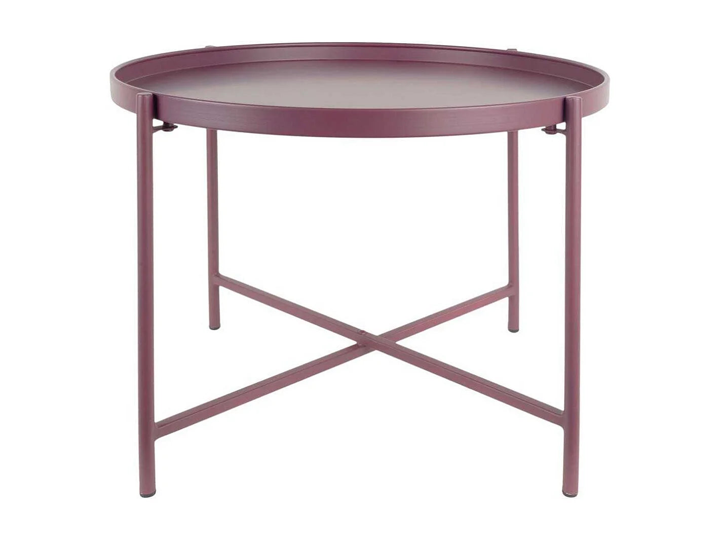 Bout de canapé rond en métal violet – MESETA