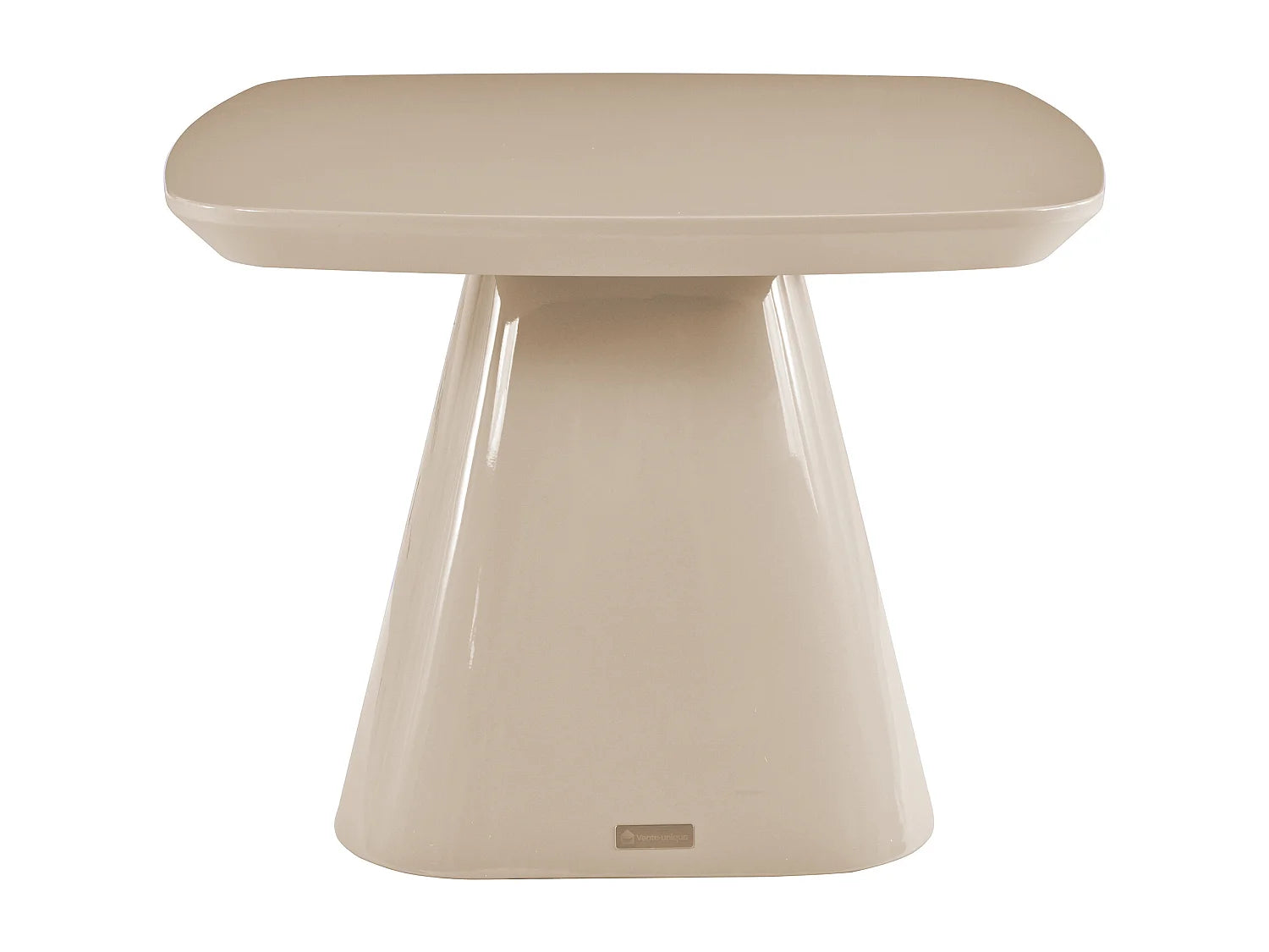 Bout de canapé carré en MDF taupe laqué – TALYA
