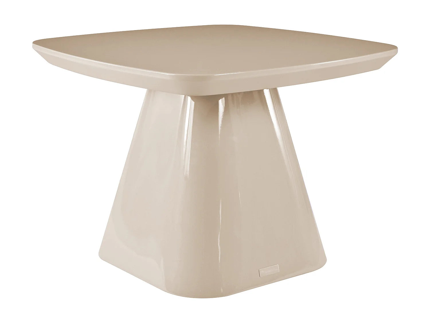Bout de canapé carré en MDF taupe laqué – TALYA