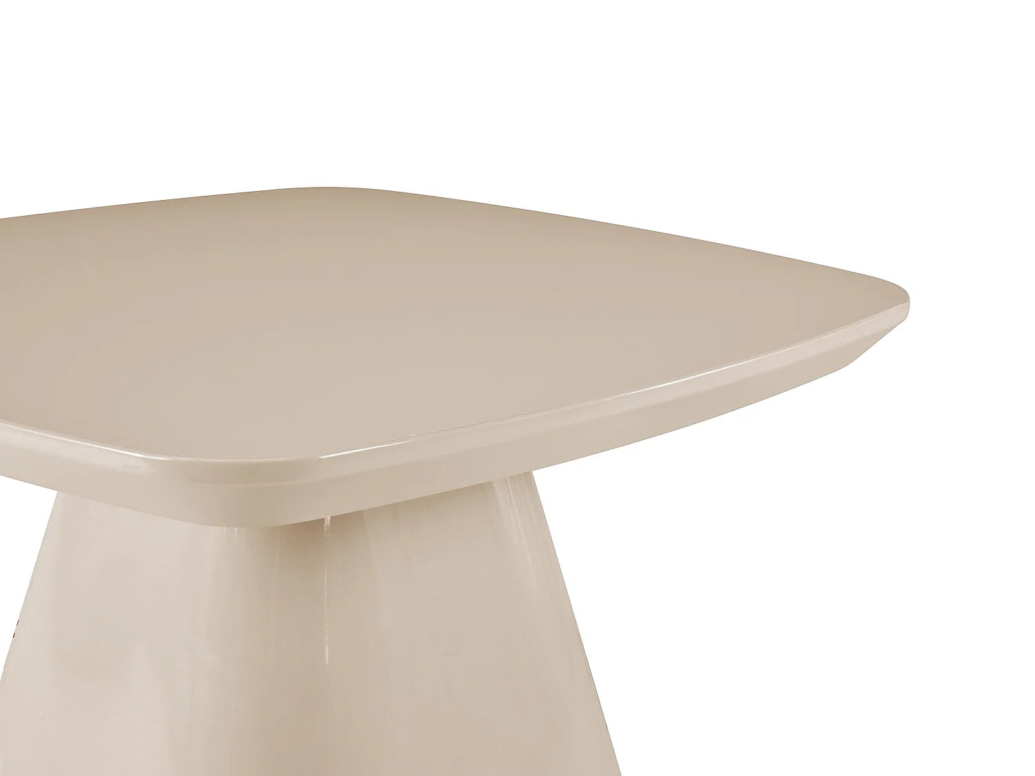Bout de canapé carré en MDF taupe laqué – TALYA
