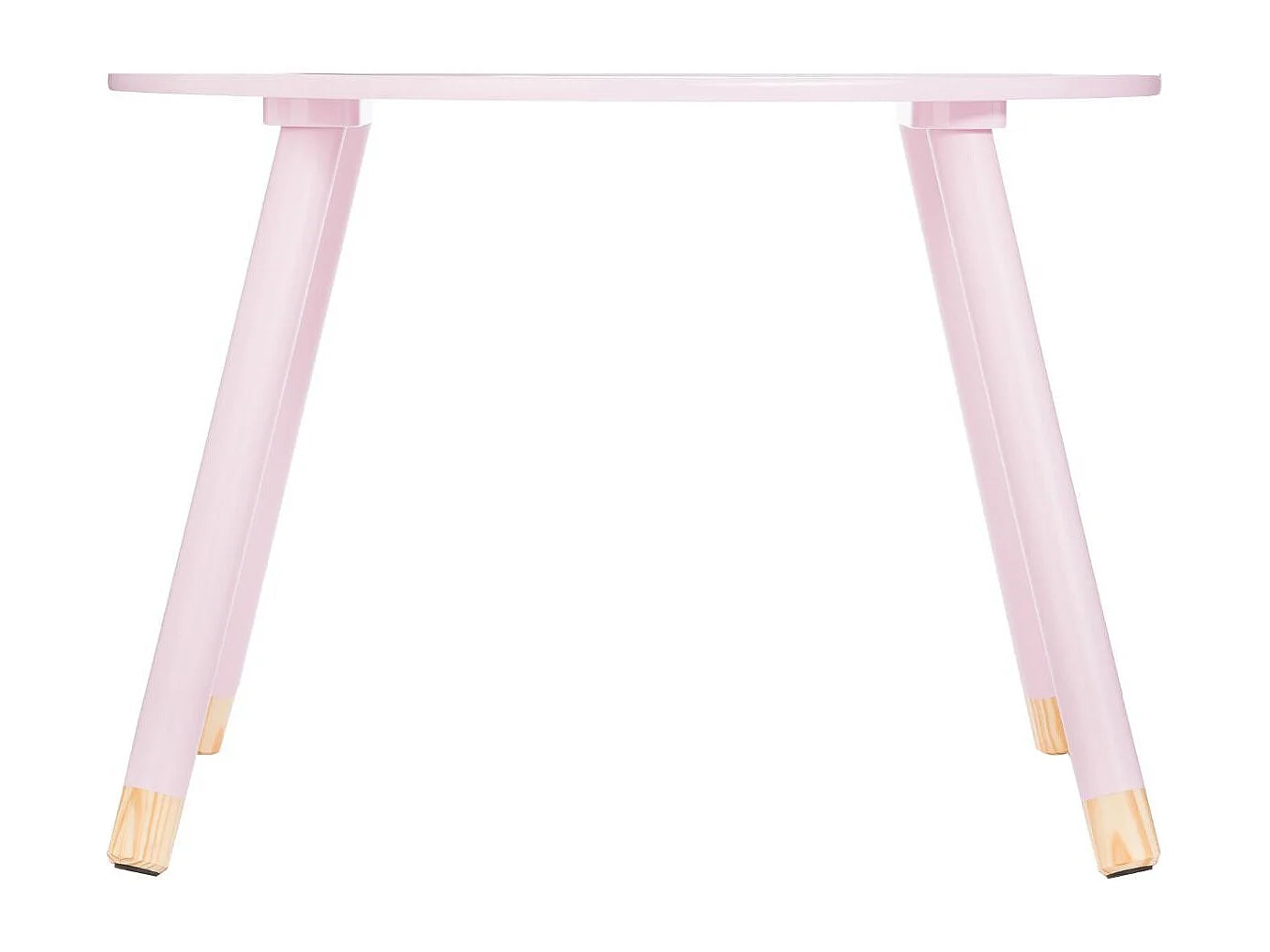 Bout de canapé rond en bois rose – PIVOINE