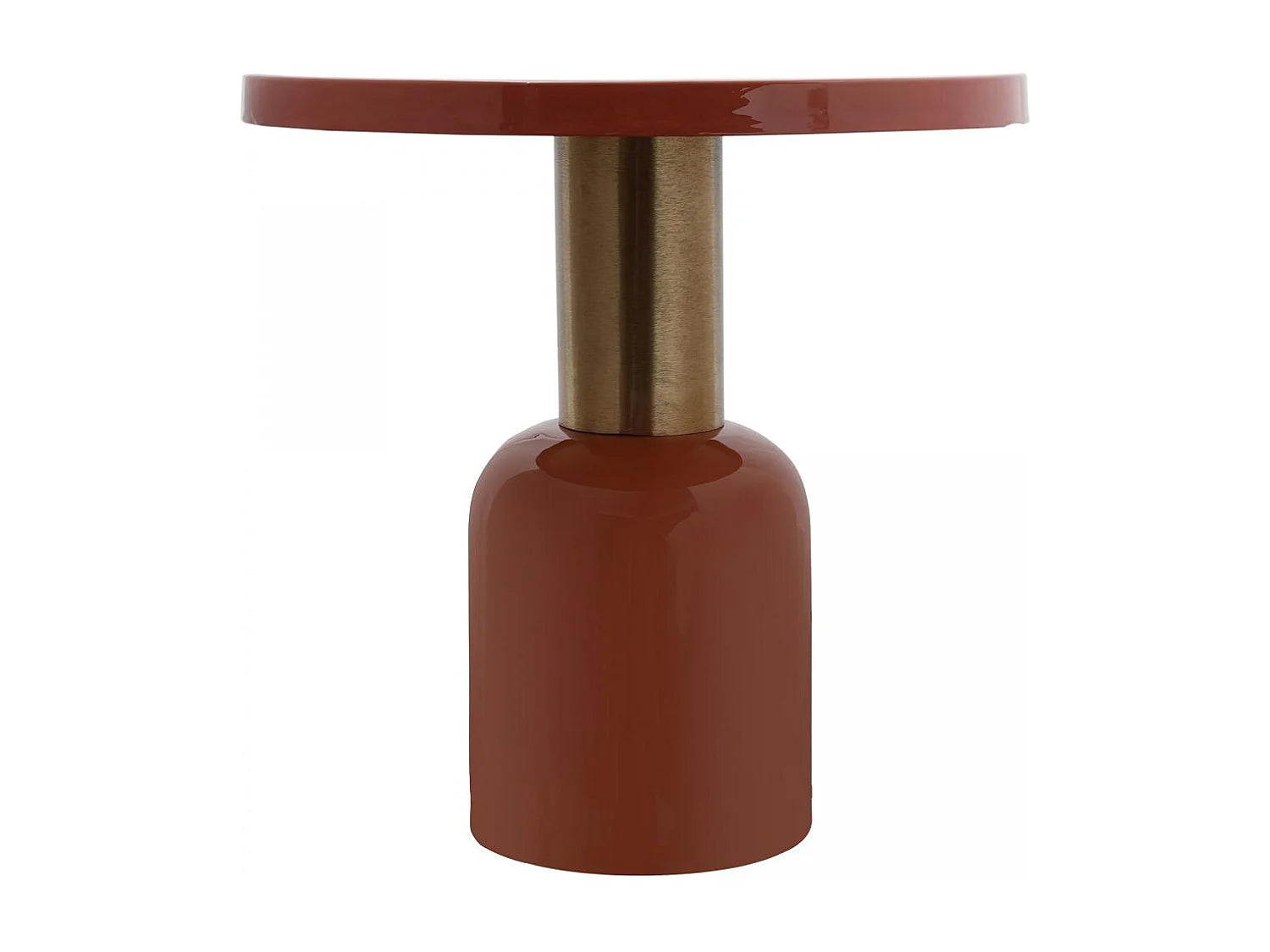 Bout de canapé en fer rétro-vintage corail – CORALIA