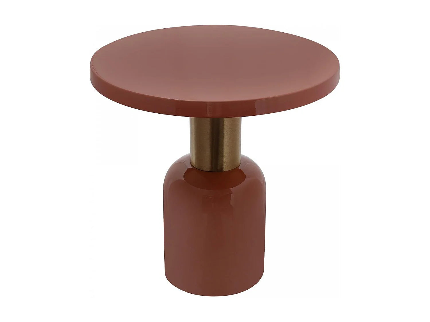 Bout de canapé en fer rétro-vintage corail – CORALIA