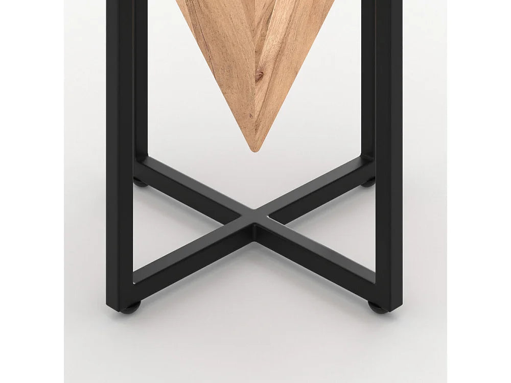 Bout de canapé sellette bois d'acacia et métal – ACANIA