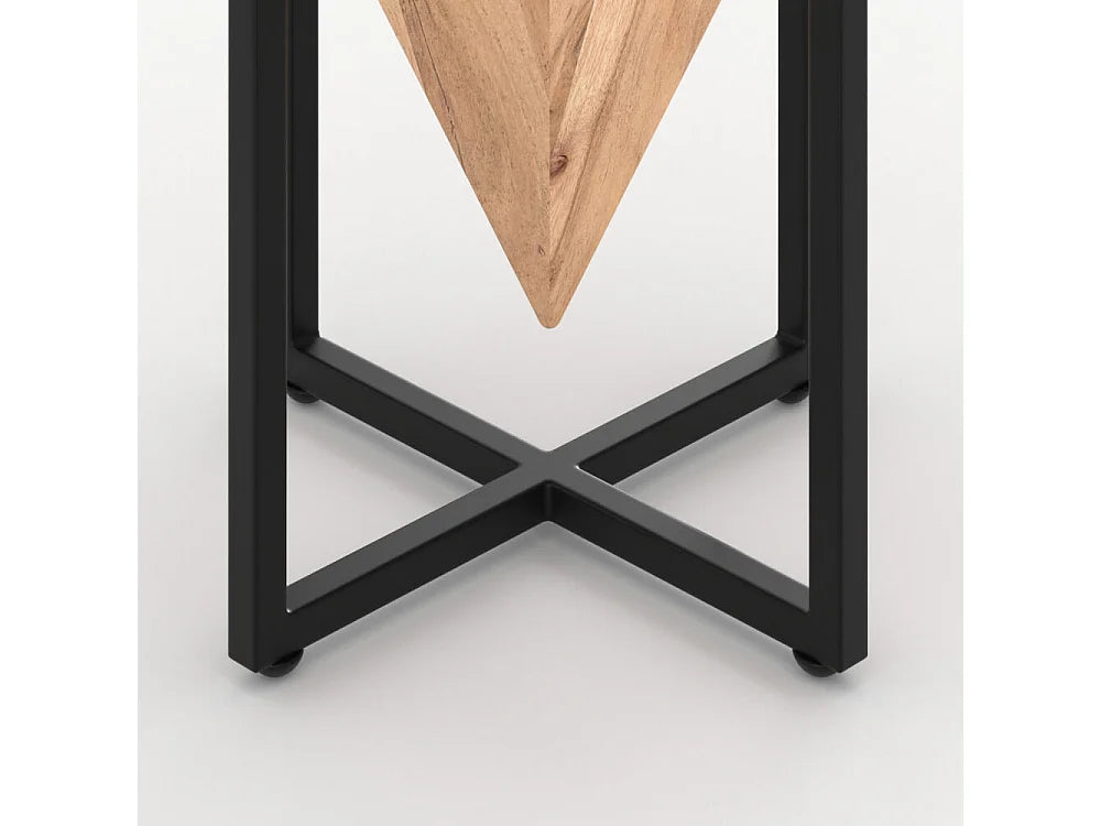 Bout de canapé sellette bois d'acacia et métal – ACANIA